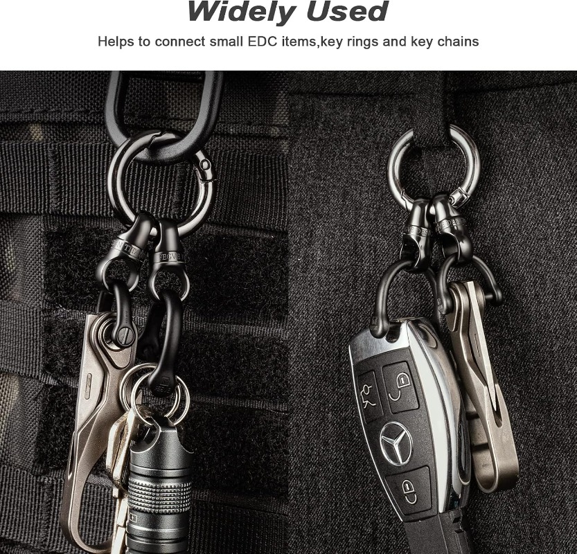 พวงกุญแจไทเทเนียมพร้อมคลิปคารา - Edc Carry Clip บทวิจารณ์และราคา