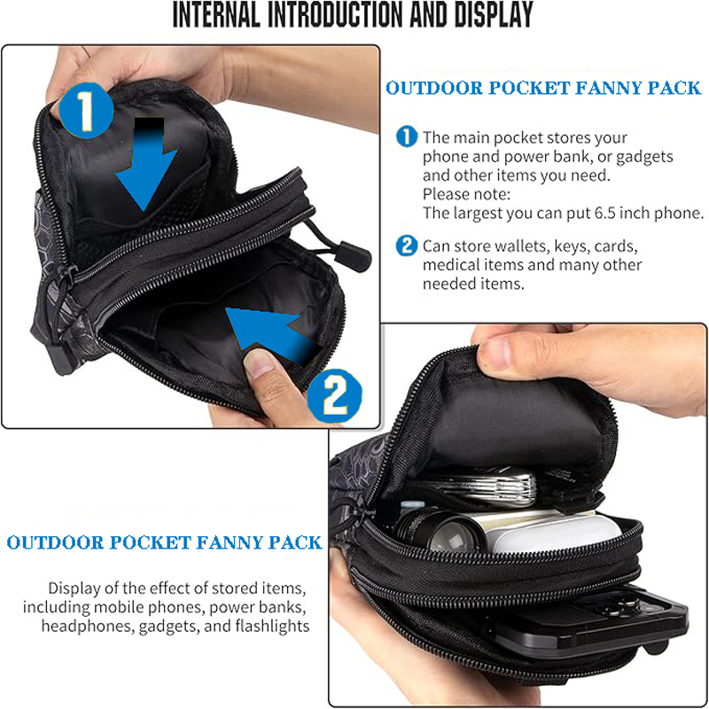 Universal EDC ยุทธวิธี Molle ก - Edc Carry Fanny Pack บทวิจารณ์และราคา
